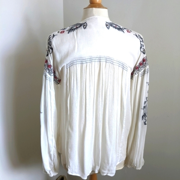 FREE People Boho Oversized Embroidered Tunic Rock it Tonight Top XS - Picture 9 of 16